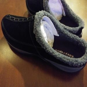 Easy Spirit Black Suede Slip On Sneaker